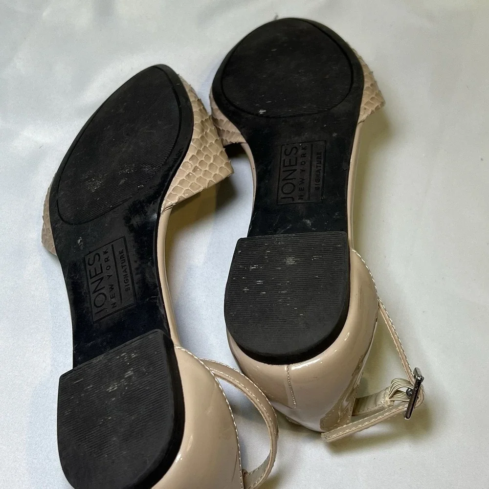 Jones New York Signature Ankle Straps Flat Sandals Shoes‎ Rose Gold Size 6